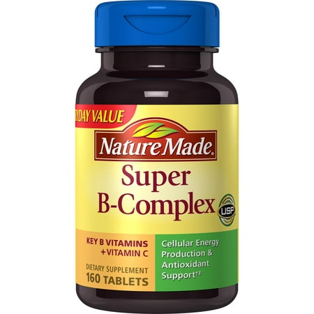 Nature Made Super B-Complex Tablets, 160 count (Best Way To Take Vitamin B Complex)
