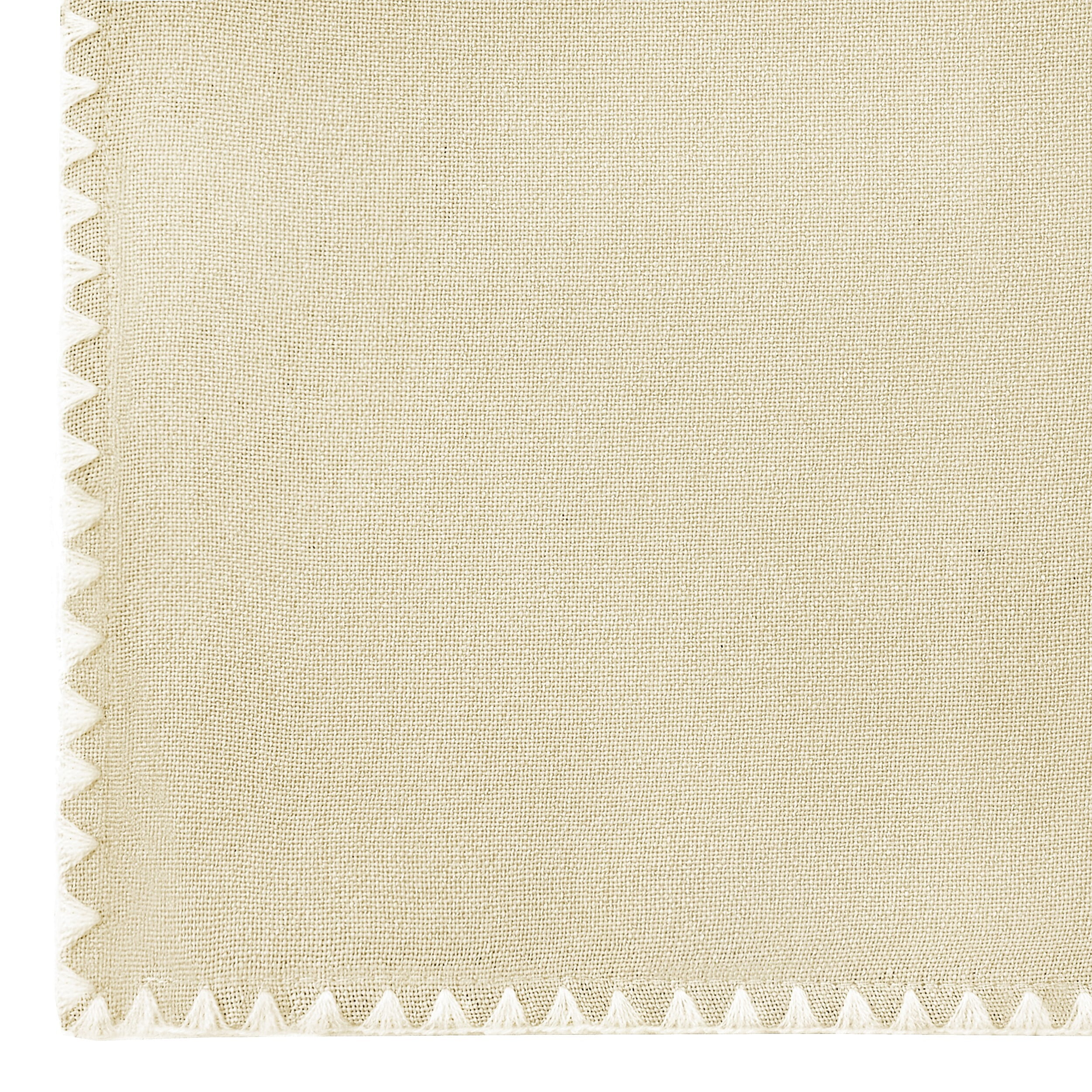 Achim Kendal Solid Rod Pocket Light Filtering Curtain Panel, Tan/White, 52" x 84"