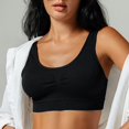 thumbnail image 5 of Women's Sports Bras 2-Pack Sexy Bra Without Steel Ring U-shaped With Breast Pad Everyday Underwear Sports Bra Black L, 5 of 8