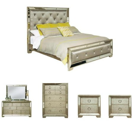 Sofaweb.com Celine 6-piece Mirrored and Upholstered Tufted King ... Sofaweb.com Celine 6-piece Mirrored and Upholstered Tufted King ...