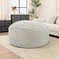 thumbnail image 4 of CONCETTA Bean Bag Chair Beanbag for Adults and Kids, Oversized Beanbag for Gaming Reading Foam Filled Couch Furniture with Soft Removable Cover, 3 Feet, Grey, 4 of 5