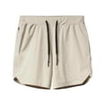 thumbnail image 2 of Pantalones cortos de entrenamiento para hombres con bolsillos con cremallera livianos cómodos pantalones cortos atléticos de gimnasio de verano para M, 2 of 8