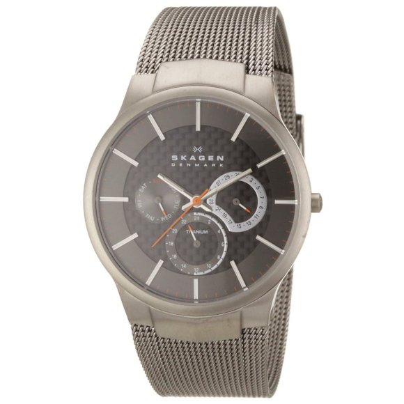 Skagen Men's Grey Titanium Multifunction Mesh Watch