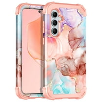 Casetego for Samsung Galaxy A55 5G/A35 5G Case,Heavy Duty Sturdy Shockproof Full Protection Rugged Hard PC Soft TPU Bumper Case for Galaxy A55/A35 5G 6.6 inch 2024,Rose Gold