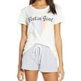 thumbnail image 5 of P.J. Salvage Womens Feelin Good Pajama Sleep T-shirt, Off-White, Small, 5 of 5