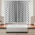 thumbnail image 2 of Ambesonne Abstract Kitchen Curtains, Square Shape Geometric, 55"x39", Black White, 2 of 3
