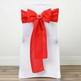thumbnail image 2 of Efavormart 25 PCS RED Polyester Chair Sashes Tie Bows for Wedding Events Decor Chair Bow Sash Party Decor Supplies - 6x108", 2 of 6