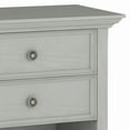thumbnail image 6 of Amherst Fog Grey Solid Wood Bedside Table with 2 Drawers &amp; Open Storage | Traditional Design for Bedroom, Living Room | 16" D x 24" W x 26" H, 6 of 9