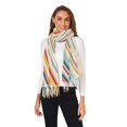 thumbnail image 2 of FORMRS Womens Scarf Winter Soft Long Big Warm Shawls Wrap Tassel Scarves, Striped Pattern, 2 of 9