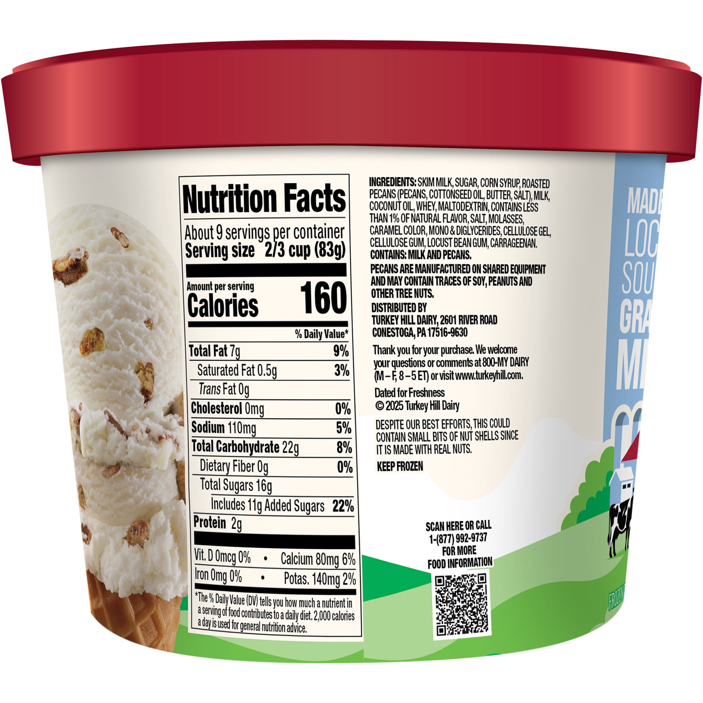 Turkey Hill Butter Pecan Premium Ice Cream, 46 fl oz
