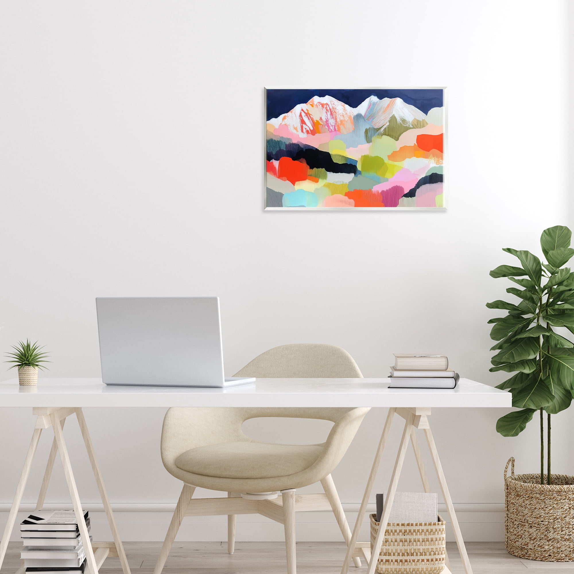 Stupell Industries Alpine Glow in Vibrant Mountains Wall Plaque Art, design by Chromatic Storm Studio