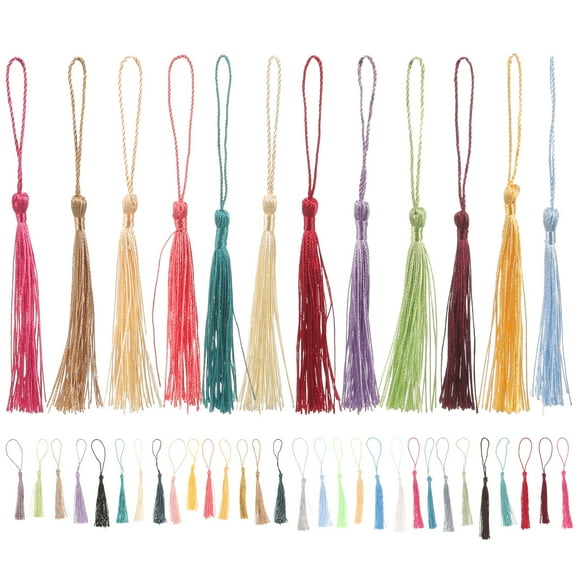 LEXSOMEO 120pcs Diy Bookmark Tassels Fan Hanging Tassels Decorative Cloth Tassel Jewelry Tassel