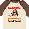 thumbnail image 4 of Inktastic Protected by a Basset Hound Funny Dog Boys or Girls Long Sleeve Baby Bodysuit, 4 of 5