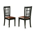 thumbnail image 3 of East West Furniture  5 Piece Kitchen Table Set for 4 Includes a Rectangle Table and 4 Dining Chairs, Black & Cherry(Seats Option) Black Faux Leather, 3 of 5