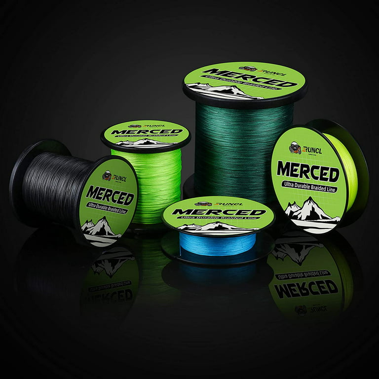 RUNCL Braided Fishing Line Merced, 4 Strands Braided Line - Proprietary  Weaving Tech, Thin-Coating Tech, Stronger, Smoother - Fishing Line for  Freshwater Saltwater (Blue, 6LB(2.7kgs), 300yds) : : Sports &  Outdoors