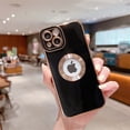 thumbnail image 1 of Fundas de teléfono enchapadas suaves de moda de lujo para iPhone 14, 13, 12, 11 Pro Max, 14 Plus, accesorios de cubierta protectora de silicona hueca Fivean unisex, 1 of 2