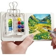 thumbnail image 6 of Horivan Mini Watercolor Painting Portable Travel Kit with Wooden Palette Water Brush Pens for Artists Adults Outdoor Sketching Art Supplies, 6 of 7