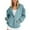 Light Blue, variant on Womens Coats Outerwear Winter Women's Casual Color Zip Hood Long Sleeve Pocket Jacket Blouse
