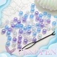 thumbnail image 6 of 60PCS AB Hair Beads Spacer Round Braids Bead with Large Hole Blue&Purple&Pink Pony Bead Loc Dreadlock Jewelry Kids Girls Hair Decoration Accessories, 6 of 10