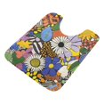 thumbnail image 7 of Yayeee Bath Rug for Bathroom Floor Non Slip Contour Fluffy Soft Absorbent Mat, 20"x24", Blue Floral, 7 of 7