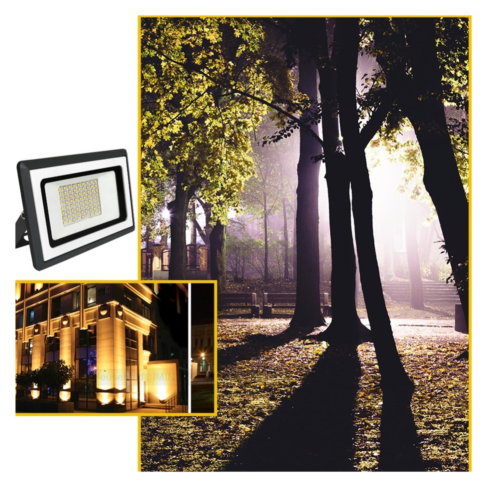 LED Flood Light 100W 50W 30W 20W 10W Outdoor IP65 Waterproof Reflector Spotlight Street Light Wall Lamp Garden Lighting - Wide Angle Beam