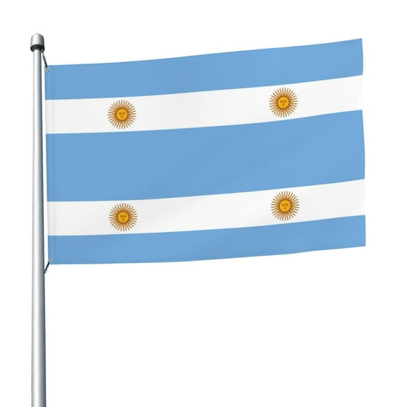 Flag Of Argentina Flag 5x8 Ft Print Vivid Color Light-Weighted Flags With Grommets
