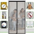 thumbnail image 1 of Puerta mosquitera magnética Firguny 86x206 cm de fibra de vidrio negra, 1 of 7