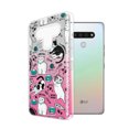 thumbnail image 2 of FINCIBO Hot Pink Gradient Glitter Case, Sparkle Bling TPU Cover for LG Stylo 6 6.8" 2020, Cat Stuffs, 2 of 3
