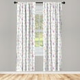 thumbnail image 3 of Ambesonne Music Curtains, Watercolor Sonic Art, Pair of 28"x95", Multicolor, 3 of 5
