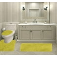 thumbnail image 2 of Queen Mary Bath Rugs 3 Piece Bathroom Rug Set, Luxury Soft Plush Bath Mat, Countour Rug, Toilet Seat Lid Cover, Non-Slip, Floor Mats Water Absorbent - Yellow, 2 of 2