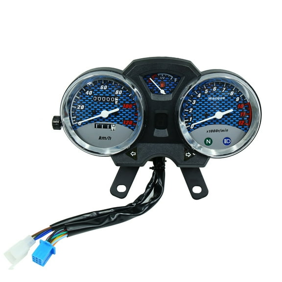 Unique Bargains Universal Dual Digital Motorcycle Cruiser Odometer Tachometer Speedometer Gauge