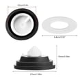 thumbnail image 2 of 4Pcs Toilet Flush Seal, Perfect Flush Membrane Express Repair, Flush Valve Diaphragm for Toilet Cistern Flush Maintenance, 2 of 5