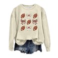 thumbnail image 1 of Wyzesi Chandails en Molleton à Fermeture Éclair pour Femmes Vert Pull à Capuche Imprimé Football Chandail en Molleton Col Rond Tendance pour Automne & Hiver, 1 of 3