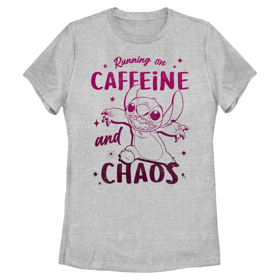 Womens Lilo & Stitch Caffeine And Chaos T Shirt