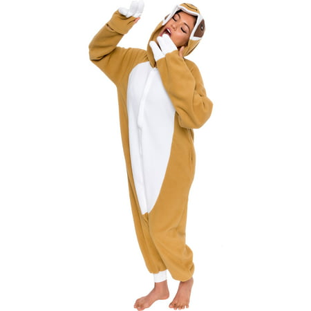SILVER LILLY Unisex Adult Plush Sloth Animal Cosplay Costume Pajamas