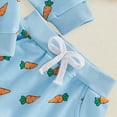 thumbnail image 5 of mgoYE Baby Boy Clothes Easter 3-6 Months Toddler Baby Boy Easter Outfit Print Long Sleeve Sweatshirt and Pants Set(Blue,0-6 Months), 5 of 8