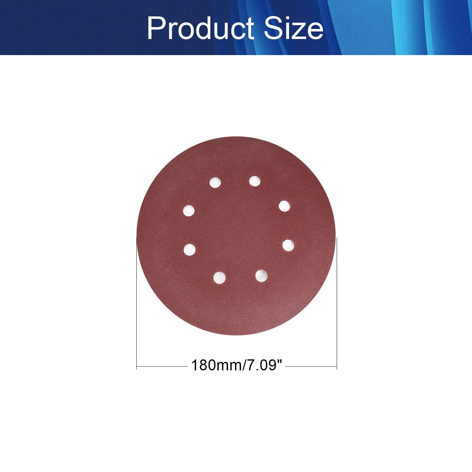 XiHAMA 12-inch PSA Sanding Discs 60 Grits NO-Hole Self Stick Adhesive Back Aluminum Oxide Sanding Discs for Orbital Sander