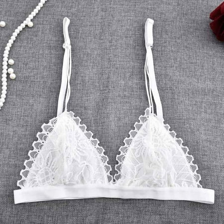 

MAGAZINE Hot Sexy Bra Floral Lace Wire Bra Bustier Sheer Top 2 Colors