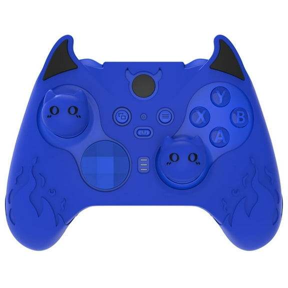 PlayVital Cute Demon Silicone Case Cover for Xbox Elite Wireless Controller Series 2, Kawaii Anti-Slip Shockproof Controller Skin Grip for Xbox Elite Series 2 Core with Thumb Grip Caps - Blue