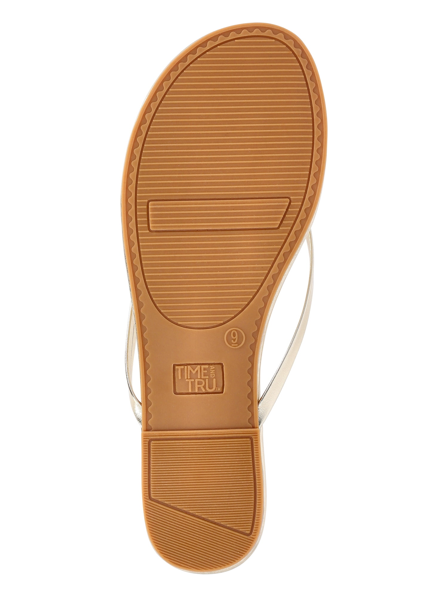 Time and Tru Women's Barely There Bow Thong Sandals