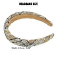 thumbnail image 2 of Unique Bargains 1 Pcs Tweed Padded Headband Fashion Hairband for Woman Non Slip Knitted White, 2 of 7