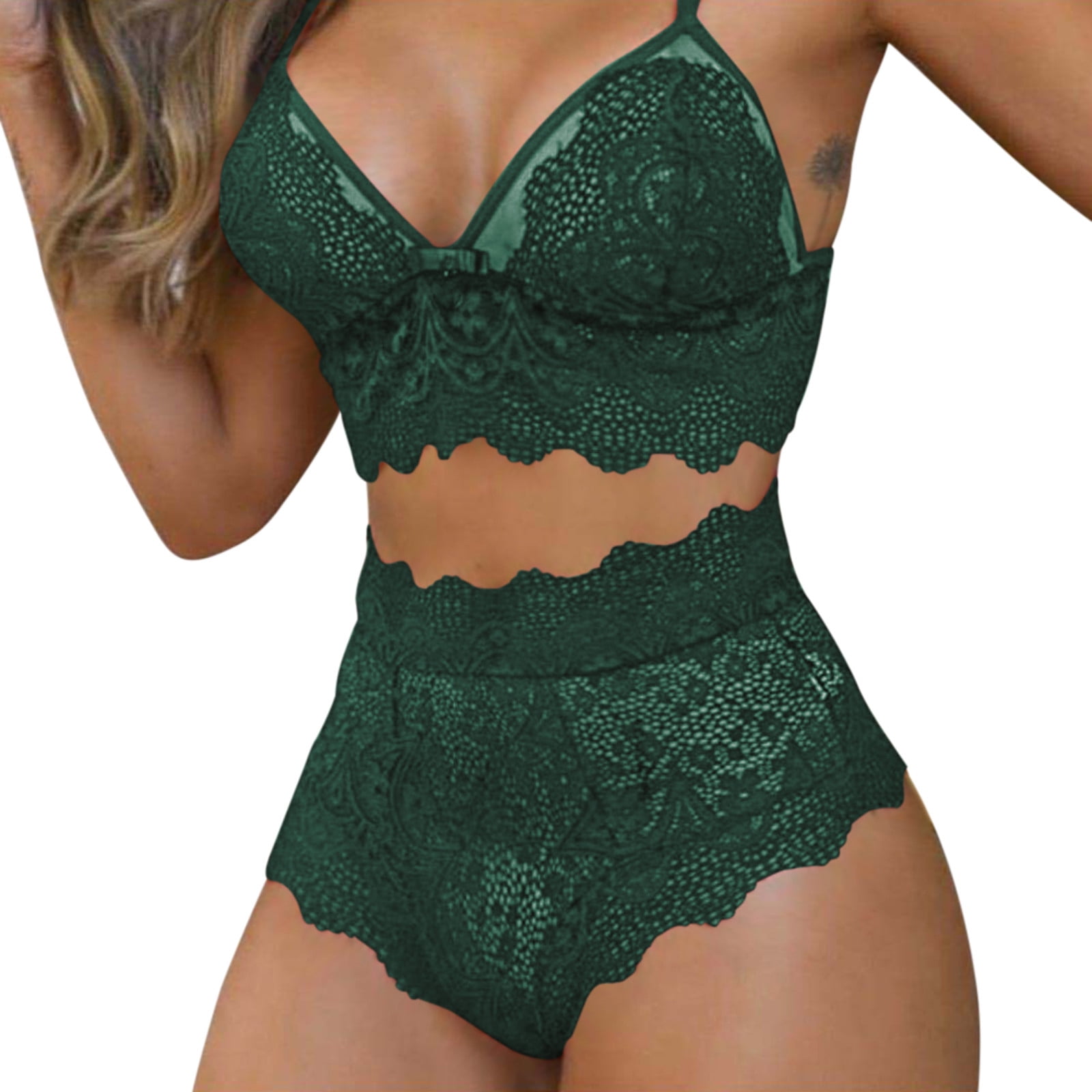 Lingerie Crotchless Womens Bra 32Dd Bra Bra Tank Tops Green Lingerie Smart  and Sexy Bras for Women No Wire Bras Womens Tummy Control Underwear Ladies