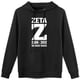 thumbnail image 1 of Sudadera Unisex con Capucha, Estampado Gráfico de Letras y Número, Color Negro, Mezcla Algodón-Poliéster, 1 of 5