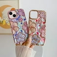 thumbnail image 3 of Case for iPhone 15 Case 3D Flower Retro Floral Clear Soft TPU Stylish Cute Colorful Shockproof Women Girls Protective Case for iPhone 15,Pink, 3 of 17