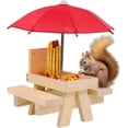 thumbnail image 1 of Squirrel Feeding Table Animal Wooden Corn Cob Holder Feeder Outdoor Squirrel Feeder, 1 of 5