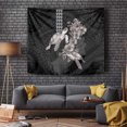 thumbnail image 1 of Hawaiian Turtle Love Couple Tapestry - Sweet Hibiscus and Kakau Pattern, 1 of 6