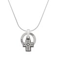 thumbnail image 1 of Delight Jewelry Silvertone Large Southwestern Antiqued Cross Joy Ring Charm Necklace, 18", 1 of 4