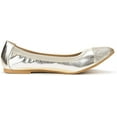 thumbnail image 4 of Dream Pairs Women's Ballerina Ballet Flats Classic Pointed Toe Slip On Shoes Sole-Flex Gold Size 9, 4 of 5