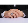 thumbnail image 2 of RYLOS 14K White Gold Men's Ring, designer Lucky Horseshoe Design with Diamonds Size 6, 2 of 7