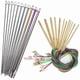 thumbnail image 1 of Bamboo Tunisian Crochet Hook Set with Cable, 23-Piece Knitting Tool Kit, 3-10mm Carbonized Needle & Bead for Crafting Projects, 1 of 5